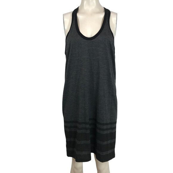 ICEBREAKER - WOMEN'S MEDIUM BLACK RAZORBACK ROUND NECK MERINO DRESS - Picture 1 of 8